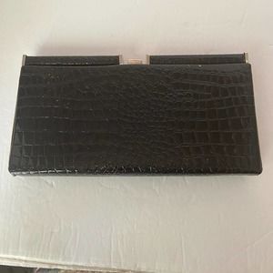 Mad by Design Purse Clutch Faux Crocodile Alligator Clasp Closure